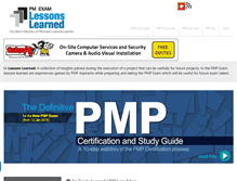 Tablet Screenshot of pmexamlessonslearned.com